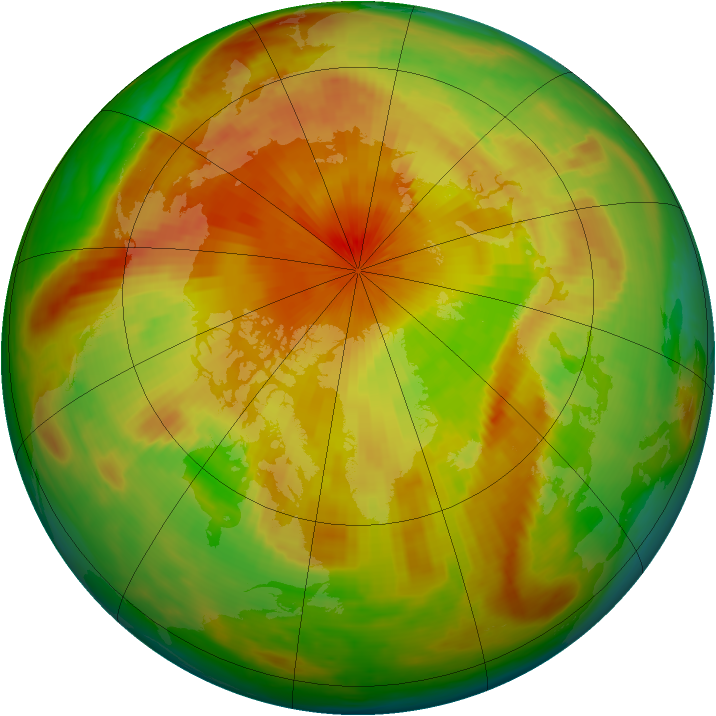 Arctic ozone map for 10 May 1998
